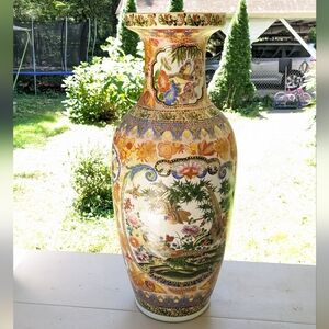 Ornate Multicolor Ceramic Vase